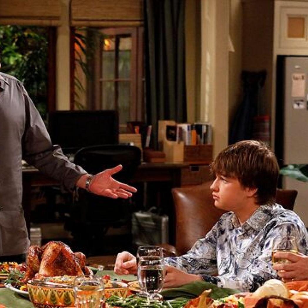 Charlie Sheen, Angus T. Jones and Conchata Ferrell